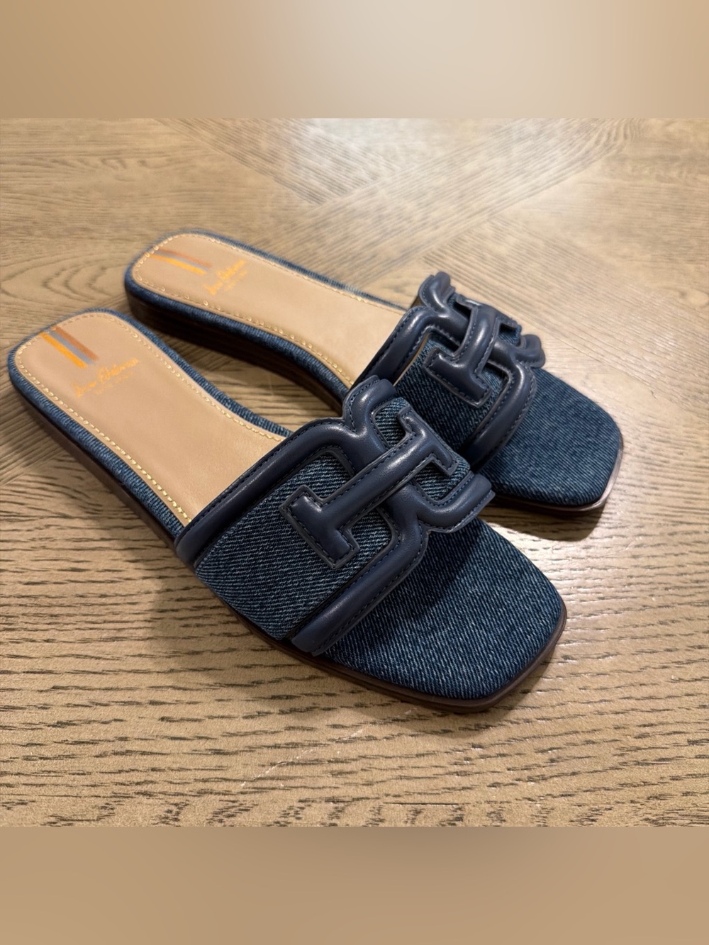Sam Edelman Irina Blue Denim Slide Sandals US Size 6 - Picture 1 of 5